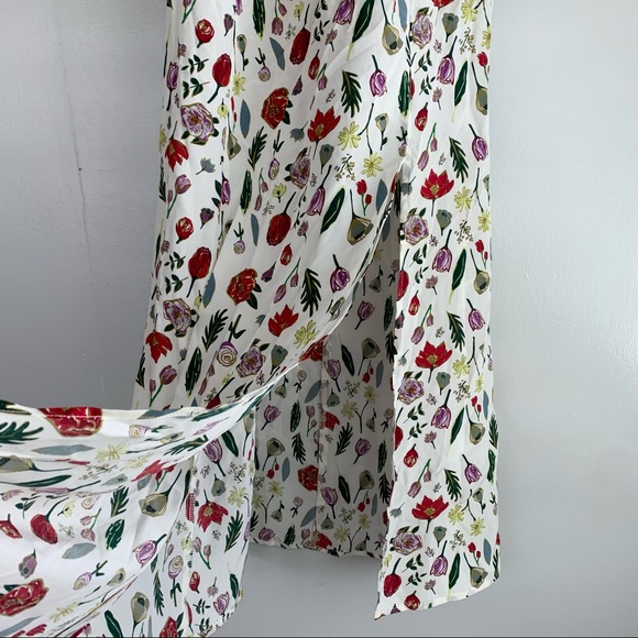 STONE COLD FOX Versilia Midi Dress White Floral - Picture 5 of 6